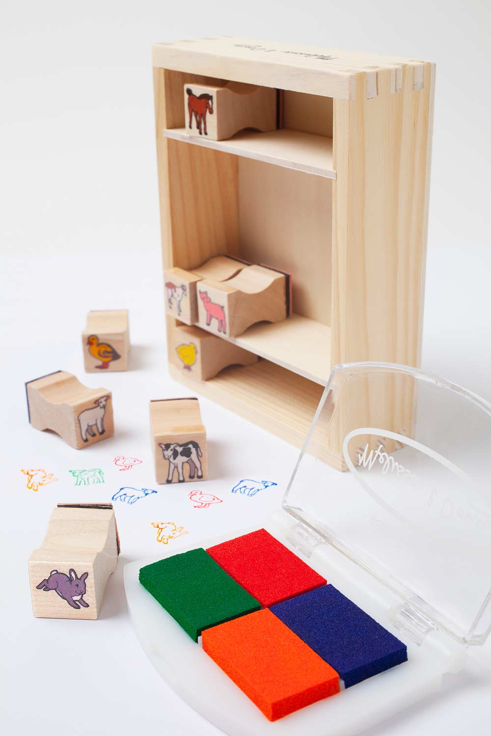 Wooden Stamp Set - Baby Farm Animals