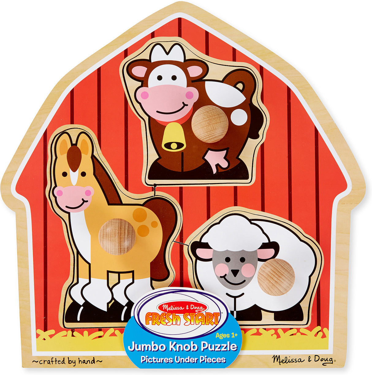 Barnyard Animals Jumbo Knob Puzzle - 3 Pieces