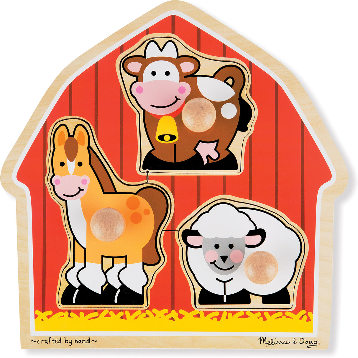 Barnyard Animals Jumbo Knob Puzzle - 3 Pieces