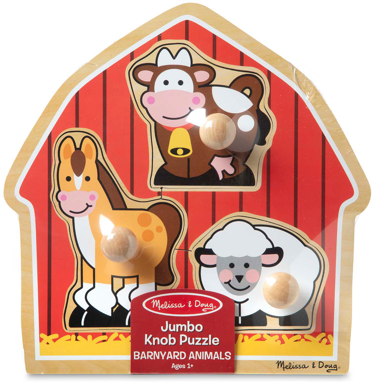 Barnyard Animals Jumbo Knob Puzzle - 3 Pieces