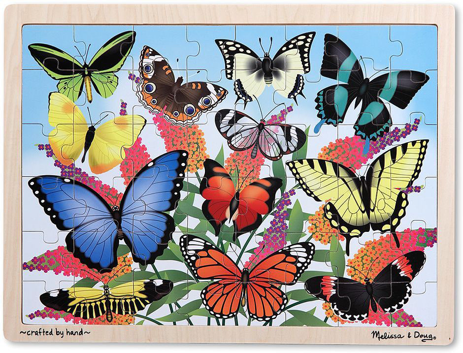 Butterfly Garden Wooden Jigsaw Puzzle - 48 pieces
