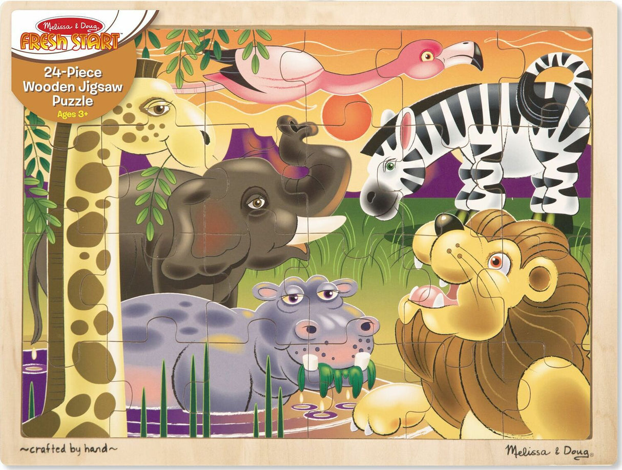 African Plains Wooden Jigsaw Puzzle - 24 Pieces