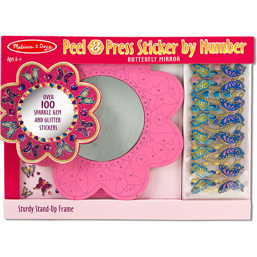 Peel and Press Sticker by Number - Butterfly Mirror