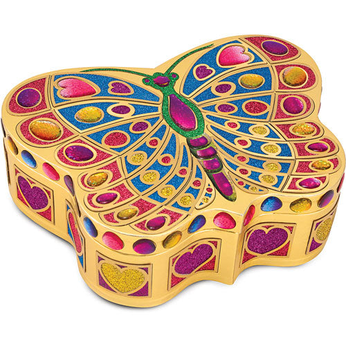 Peel  Press Sticker By Number  Butterfly Treasure Box