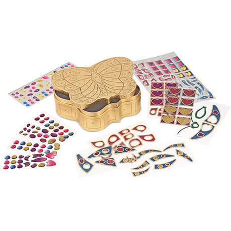 Peel  Press Sticker By Number  Butterfly Treasure Box