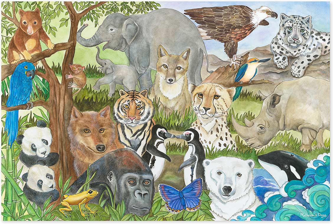 Endangered Species Floor Puzzle - 48 pieces