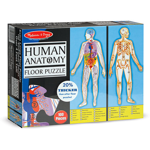 Human Anatomy Floor Puzzle - Double-Sided - 100 Pieces
