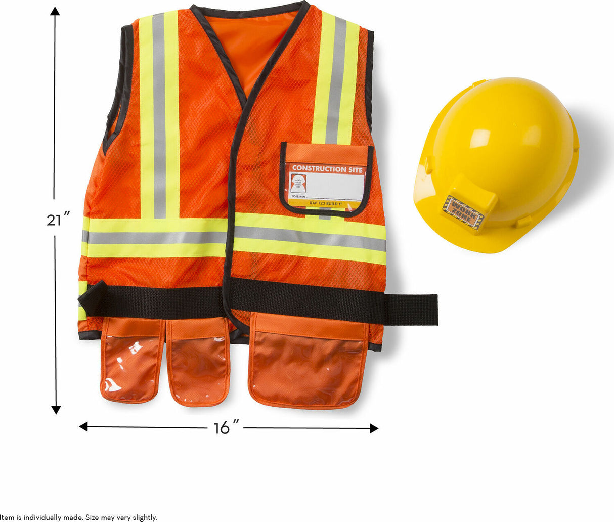 Construction Worker Role Play Costume Set