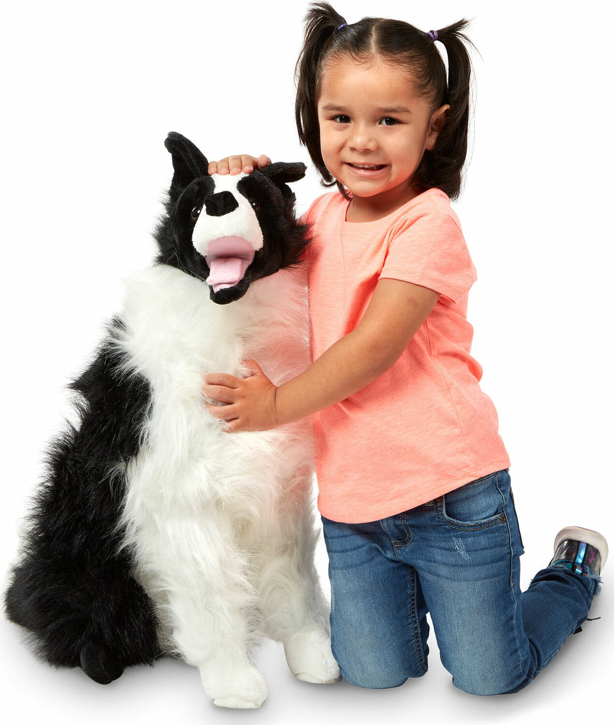 Border Collie Dog Giant Stuffed Animal
