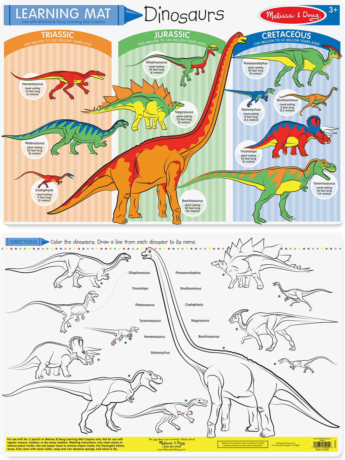 Dinosaurs Color-A-Mat (Bundle of 6)