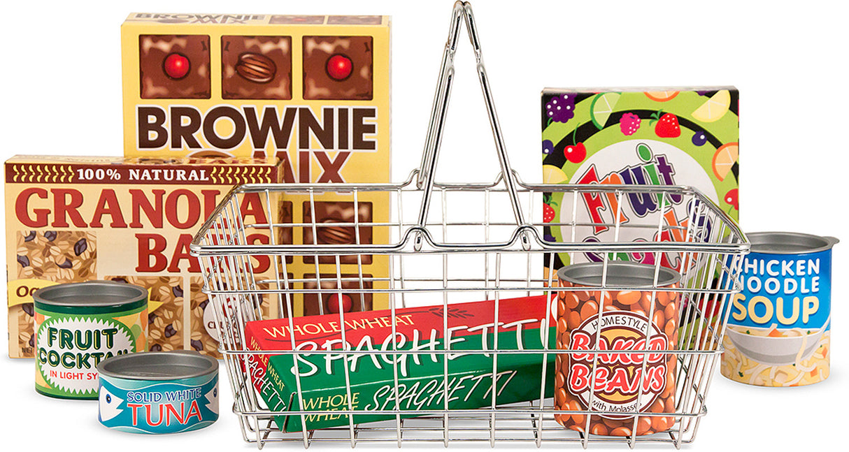 Let's Play House! Grocery Basket with Play Food