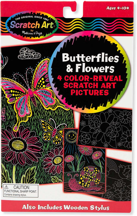 Color-Reveal Pictures - Butterflies & Flowers