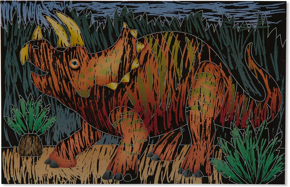 Color-Reveal Pictures - Dinosaurs