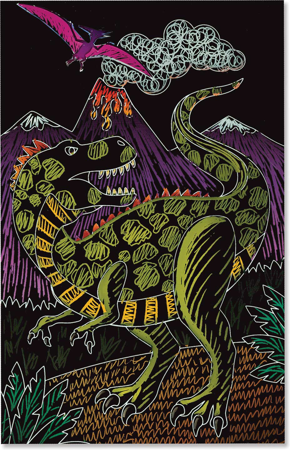 Color-Reveal Pictures - Dinosaurs