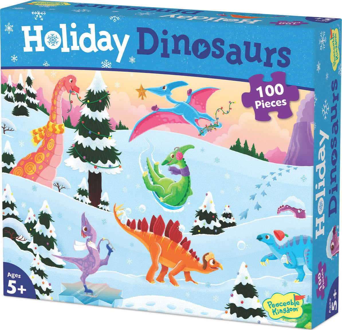 Puzzle: Holiday Dinosaurs (100 pc)