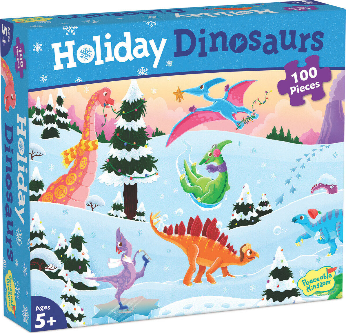 Puzzle: Holiday Dinosaurs (100 pc)