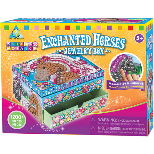 Sticky Mosaics Enchanted Horses Jewelry Box
