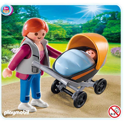 MOM With Baby Carriage