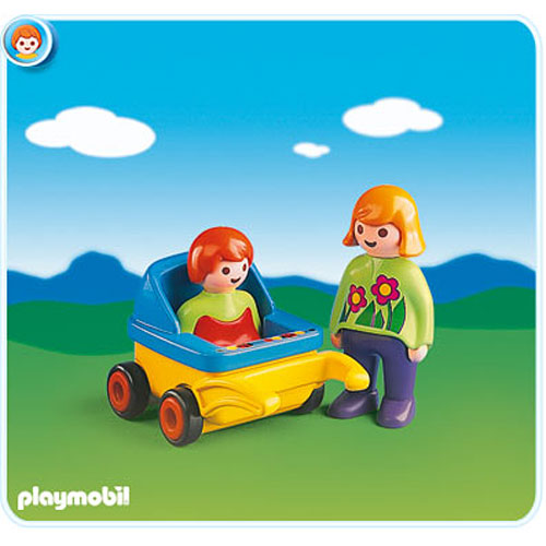 Mother With Baby and Stroller