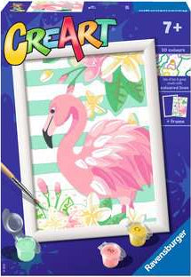 Ravensburger CreArt Think Pink Flamingo Color by numbers kit