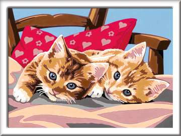 Ravensburger CreArt Two Cuddly Cats Color by Numbers Kit