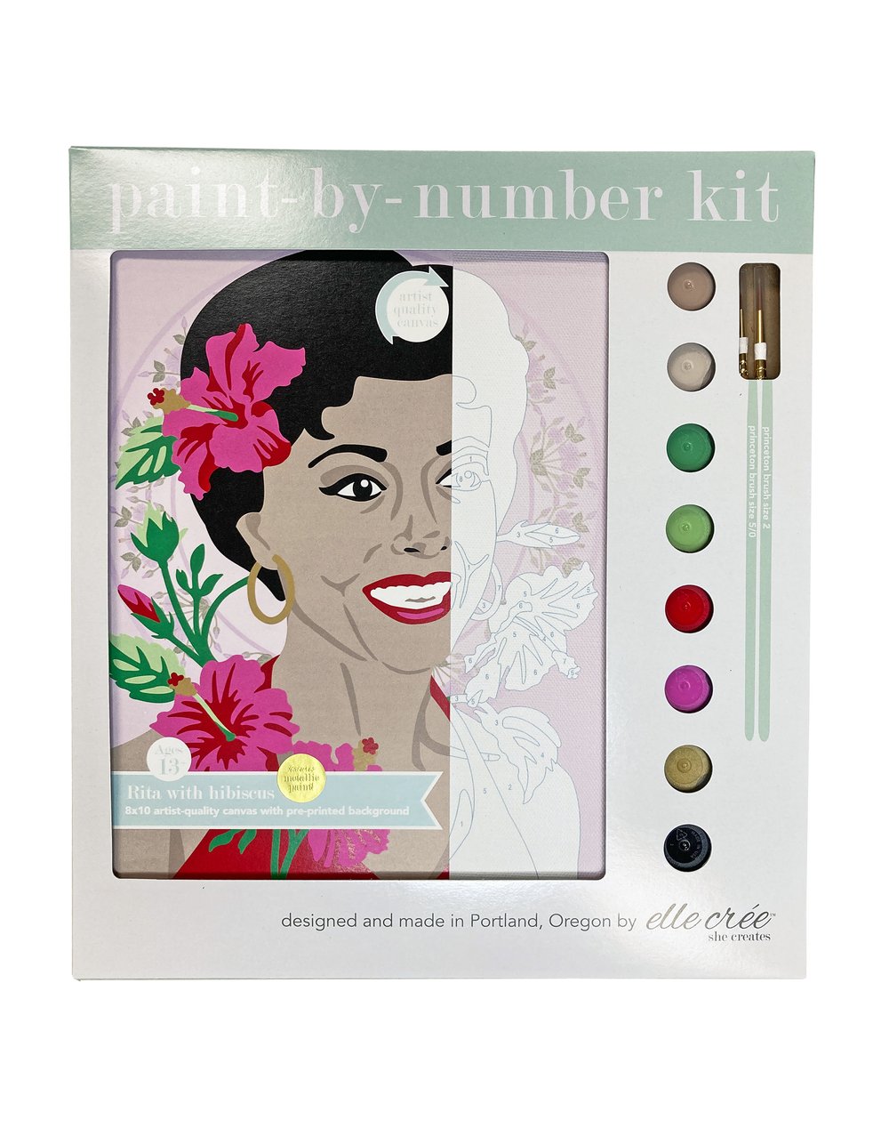 Paint-by-Number Rita Hibiscus