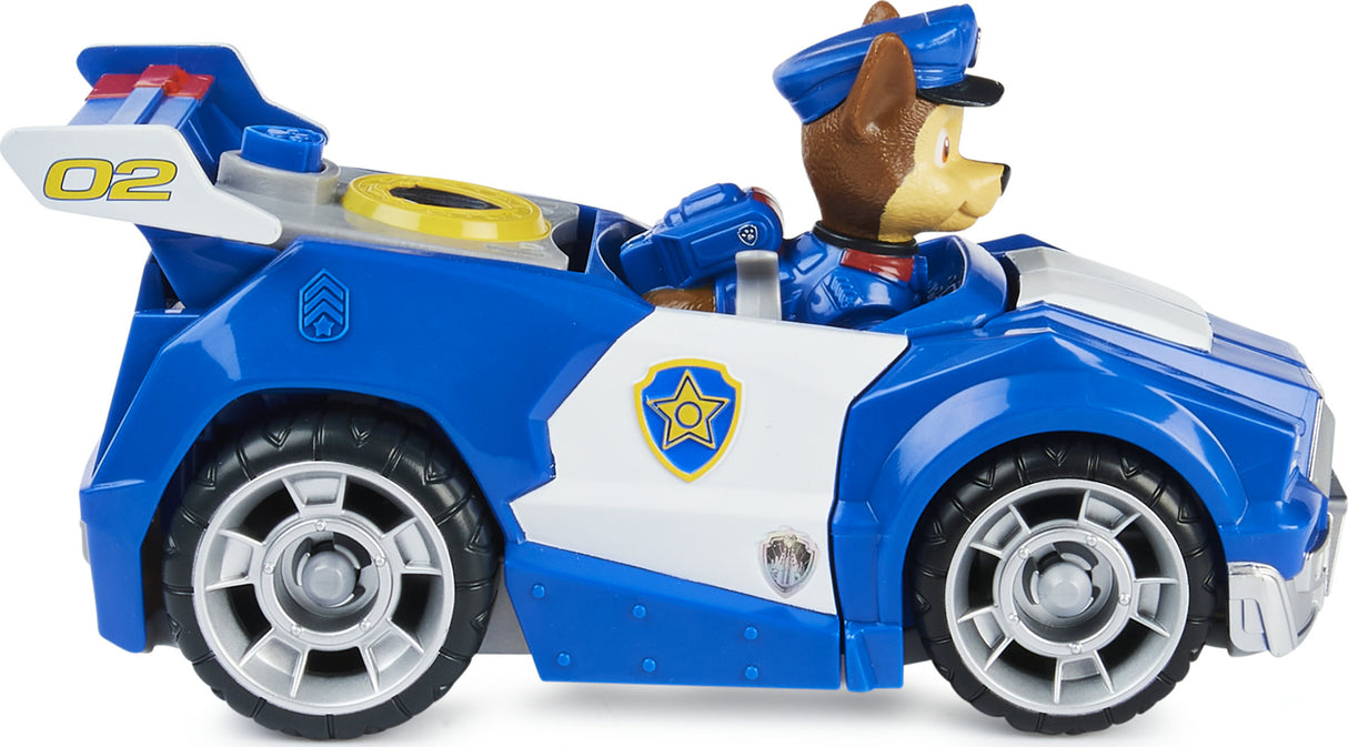 PAW Patrol Chase’s Deluxe Movie Transforming Toy Car with Collectible Action Figure