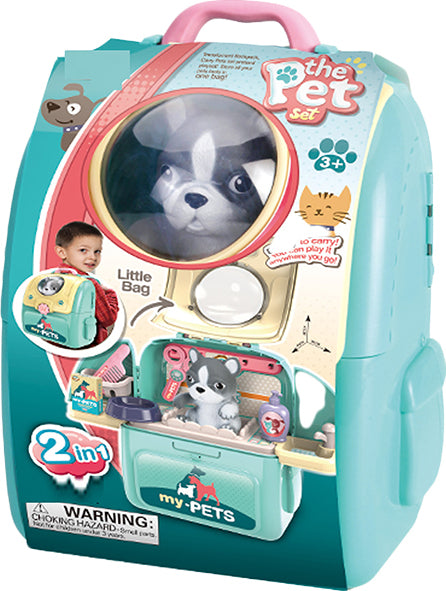 Pet Groomer's Backpack Playset