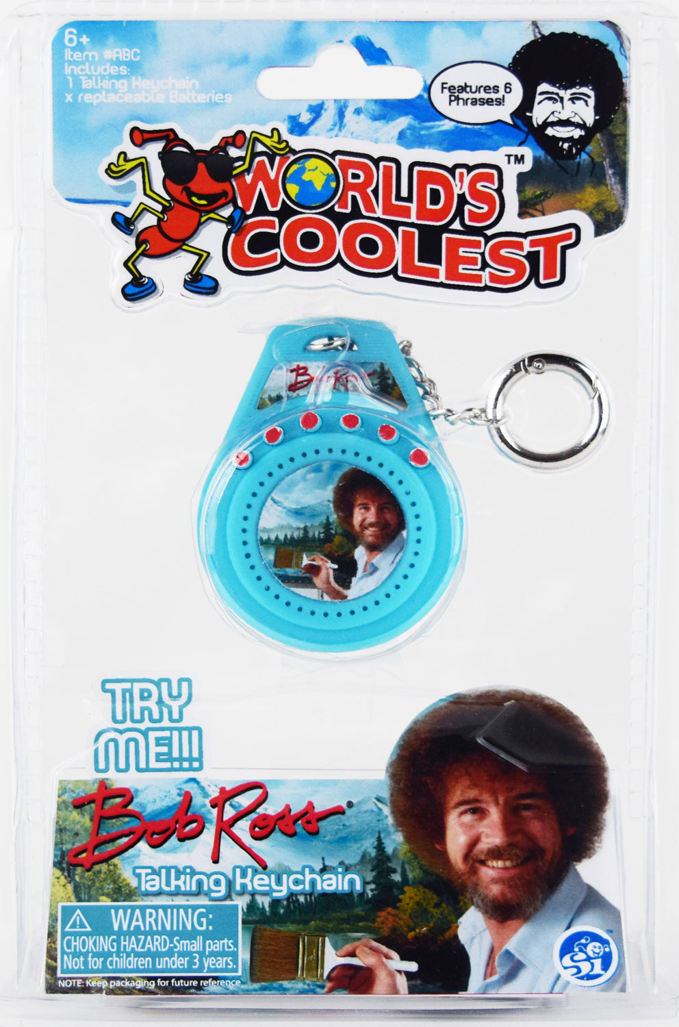 World'S Coolest Bob Ross Talking Keychain