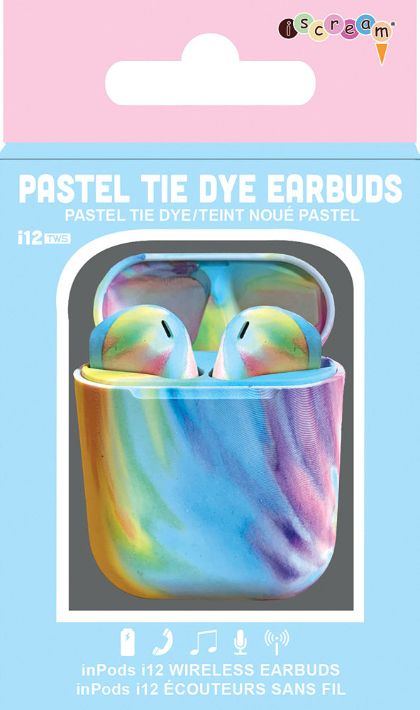 Pastel Tie Dye Earbuds