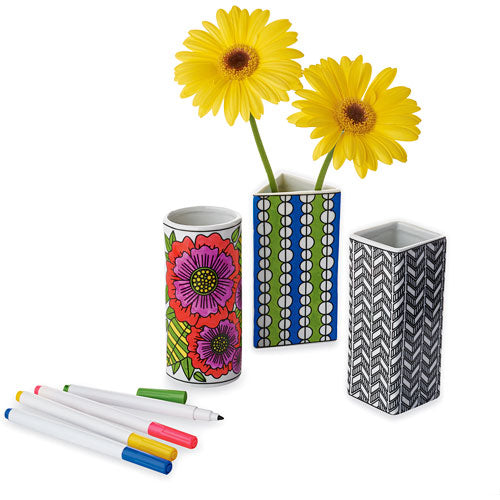 Color Your Own Porcelain Vases
