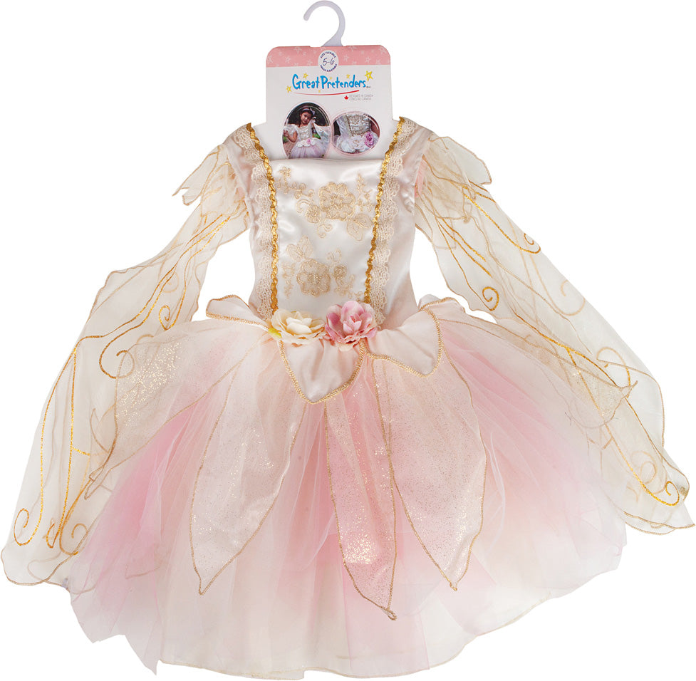Great Pretenders Golden Rose Fairy Dress Size 5-6