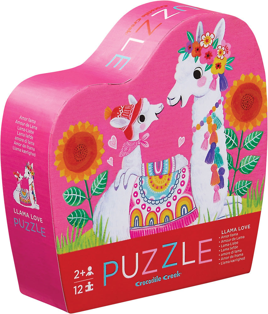 Mini Puzzle 12pc - Llama Love