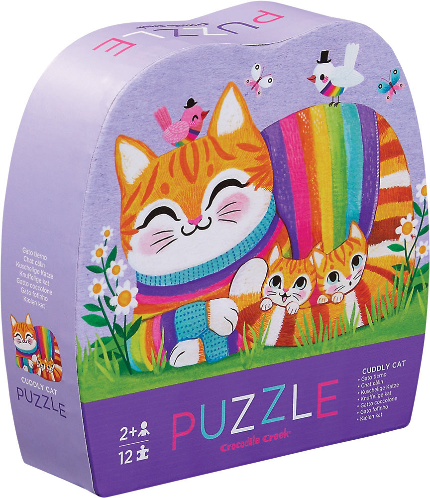Mini Puzzle 12pc - Cuddly Cat