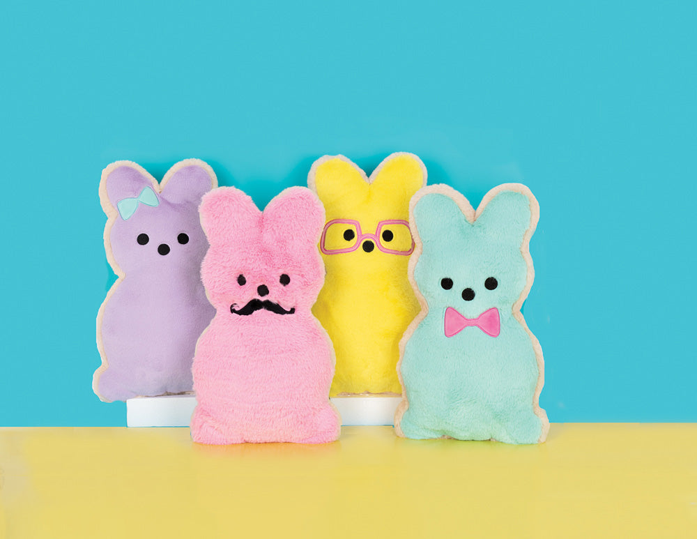 Bunny Cookie Furry Pillow - Yellow