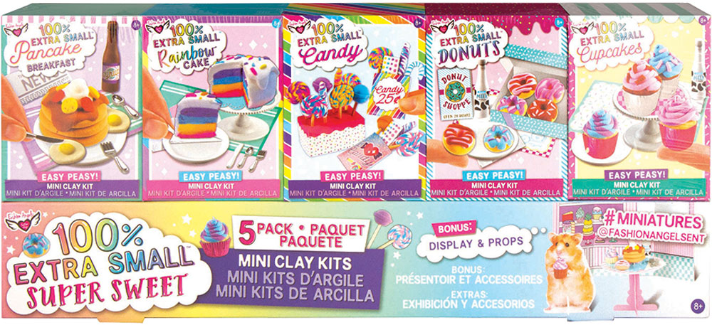 Fashion Angels 100% Extra Small Super Sweet Mini Clay Kits - 5 pack