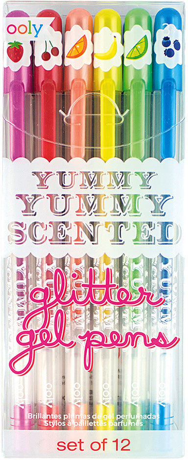 Yummy Yummy Scented Glitter Gel Pens - Set of 12