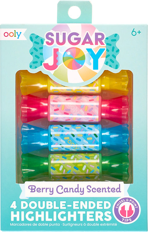 Sugar Joy Berry Candy Scented Double-Ended Highlighters - Set of 4