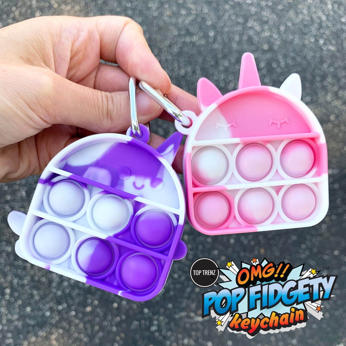 OMG! Pop Fidgety Keychains - Series 1 (assorted - sold individually)