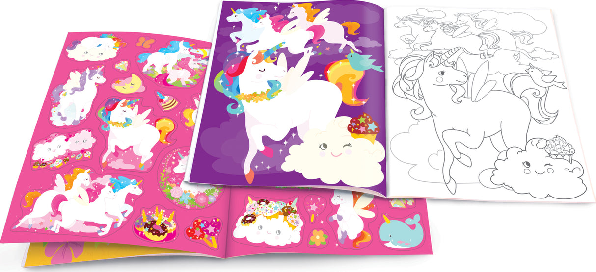 Dry Erase Coloring Book - Unicorn Fantasy