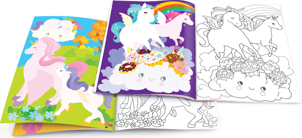 Dry Erase Coloring Book - Unicorn Fantasy