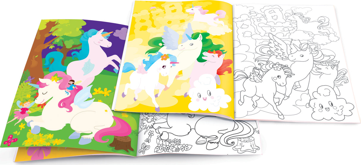 Dry Erase Coloring Book - Unicorn Fantasy