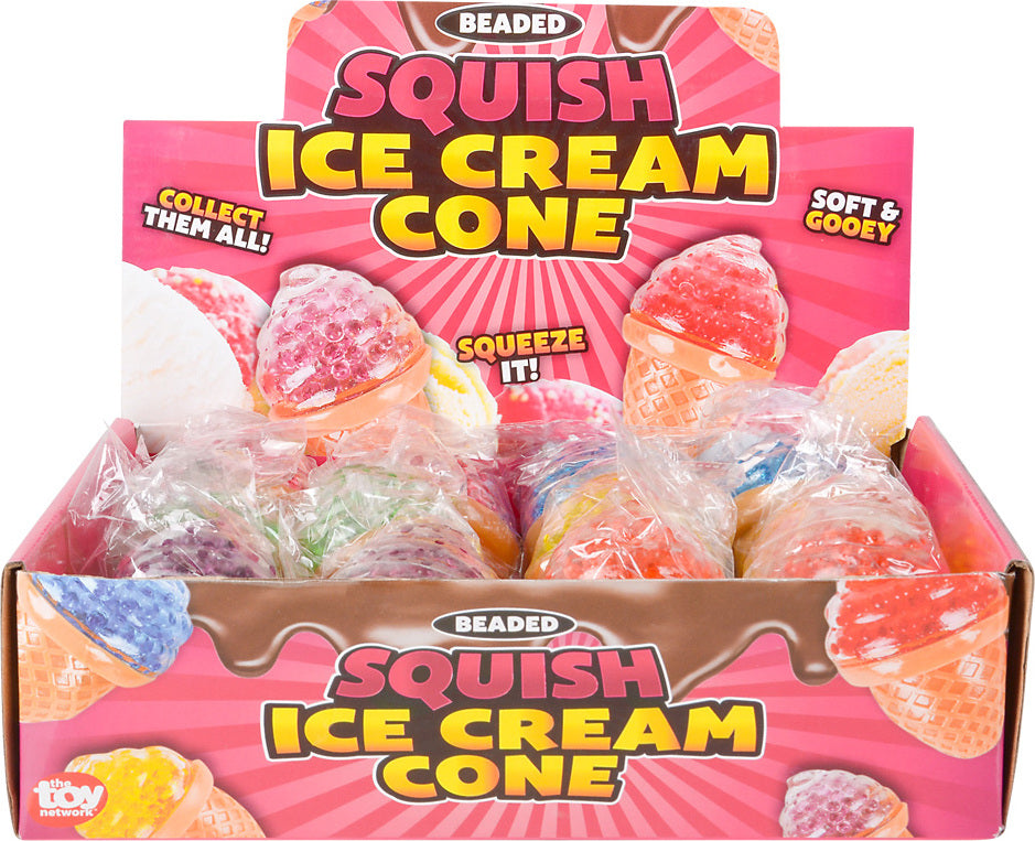 3.5" Squeezy Bead Ice Cream Cone