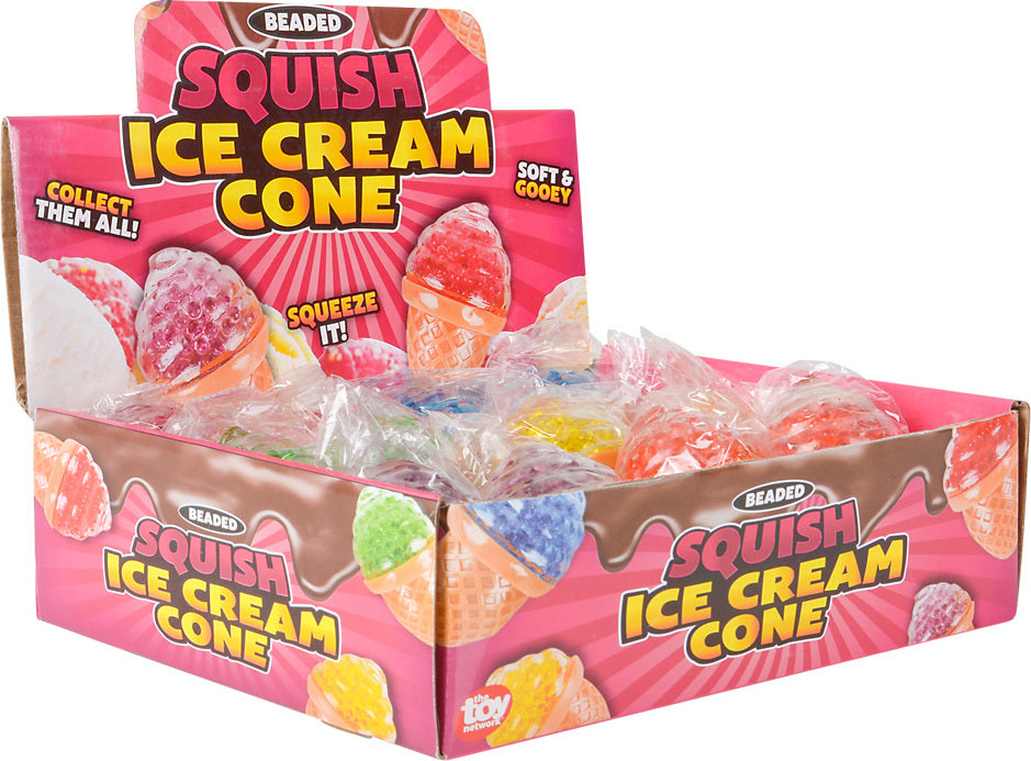 3.5" Squeezy Bead Ice Cream Cone