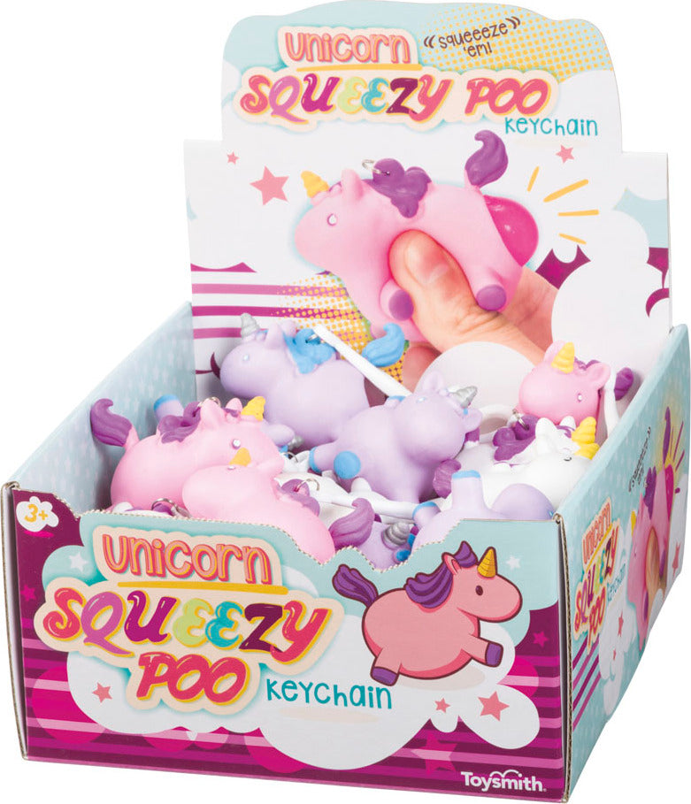 Unicorn Squeezy Poo Keychain