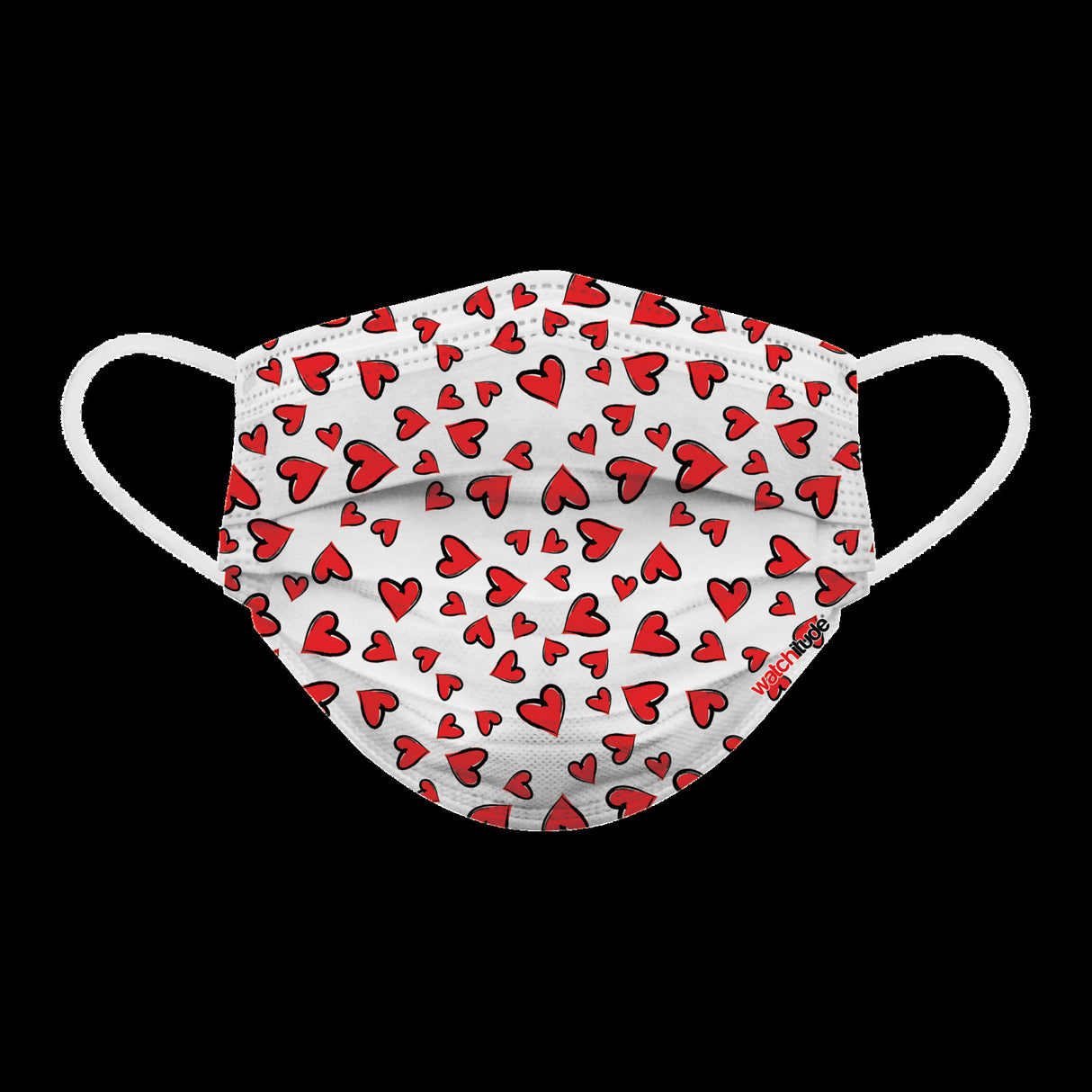 6 Pack Adult Masks  - Hearts + Maze