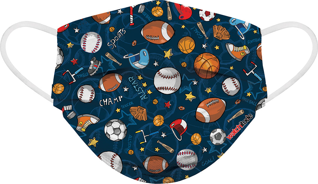 6 Pack Kids Mask - Sports + Build Up