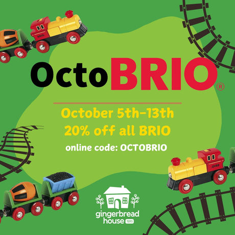 All Aboard for OctoBrio! 20% Off Brio Toys + Play Day Fun at Gingerbread House Toys