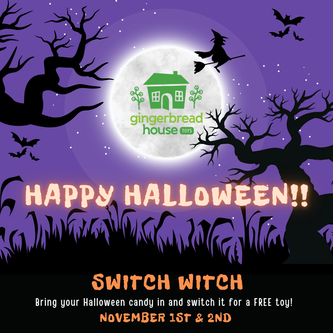 Switch Witch Candy Swap Trade Halloween Candy for Toys at Gingerbread House Toys Gingerbread House Toys