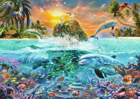 1000pc Underwater Island